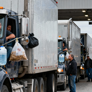 数万卡车司机被困边境，断粮要离职